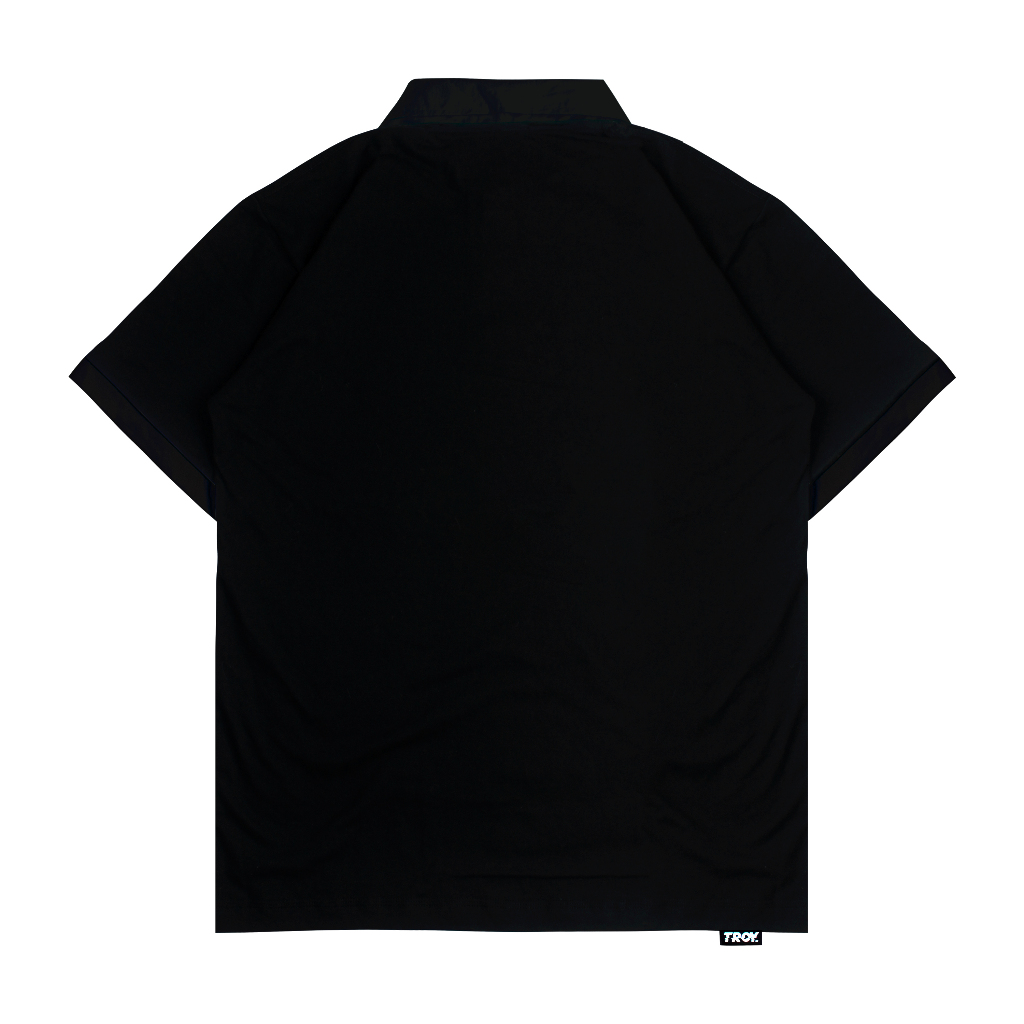 Troy Company Wangky Polo Shirt Full Black Sovereign - Kaos Polo Wangki Hitam WKD 3560