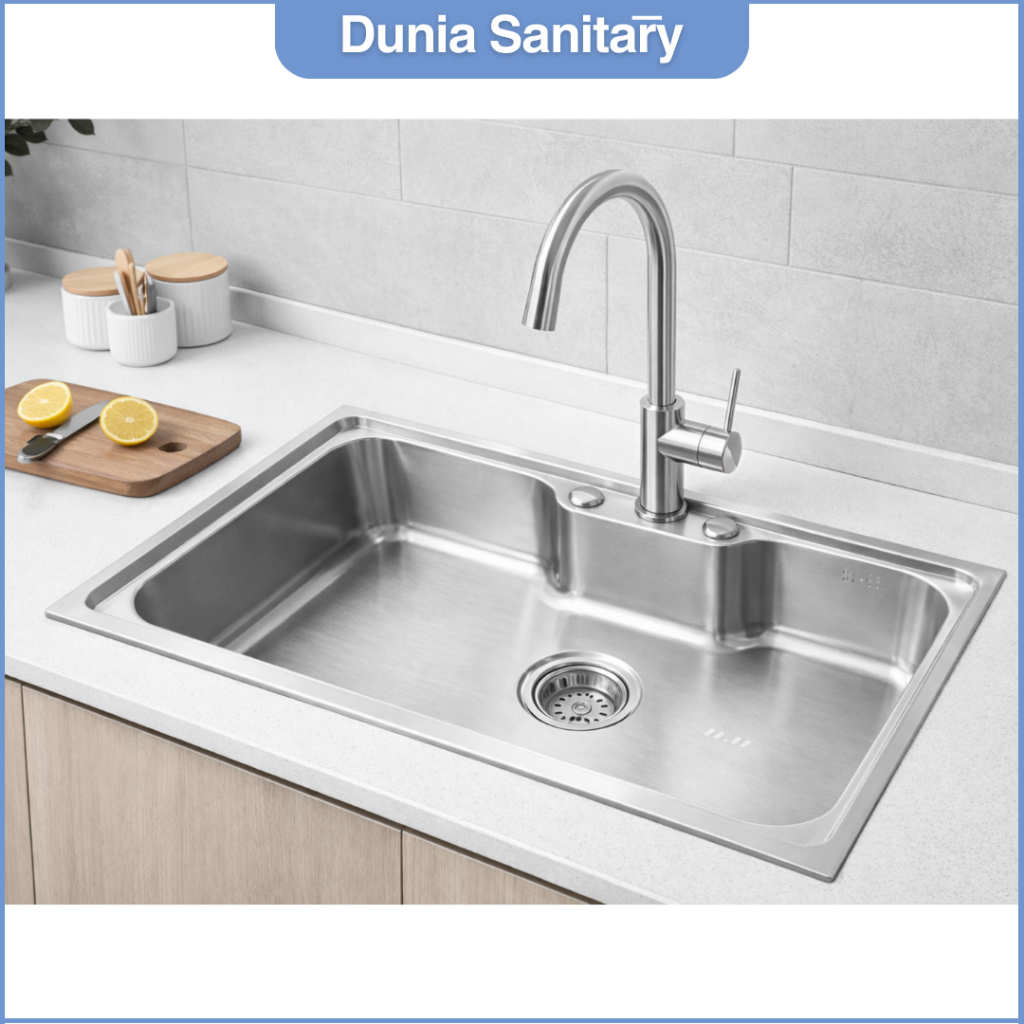 RINOKS Kitchen Sink Stainless 1 Lubang JW-8050