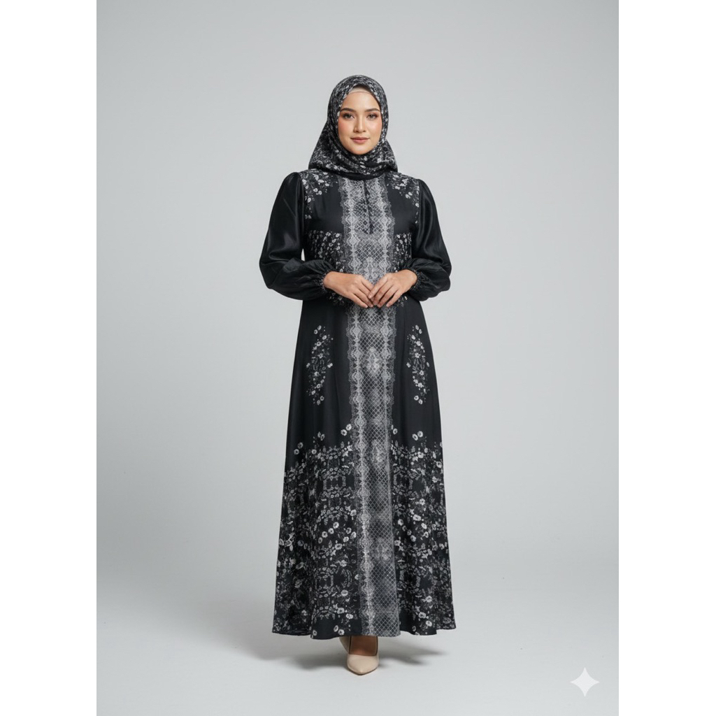 ZALICA - Dress Silk Motif Mewah