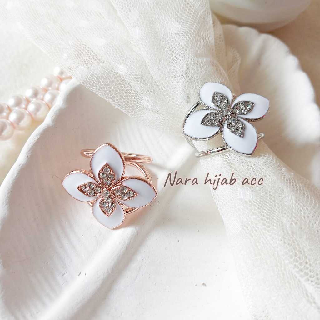 Ring Cincin Bros Jilbab Kancing Bulat Gesper syal paduan sederhana/cincin syal aksesoris bros gesper