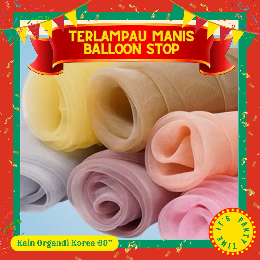 60” Inch Korean Fancy Organdy Plain Dred Kain Kaca Organza Pernikahan Matte Kepadatan Tinggi Kristal