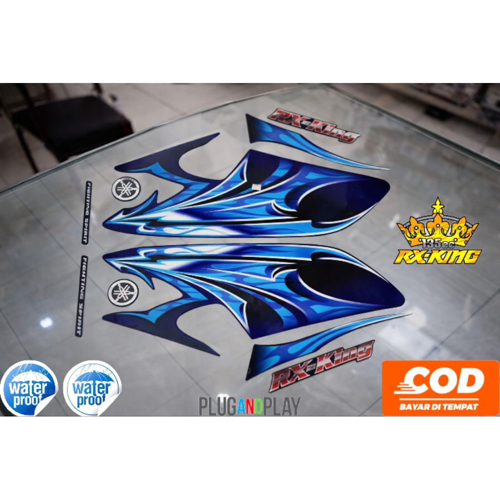 Striping Yamaha RX King 2006 Full Set Emblem Original Look – Stiker Body RX King 2006 Lengkap Kiri K