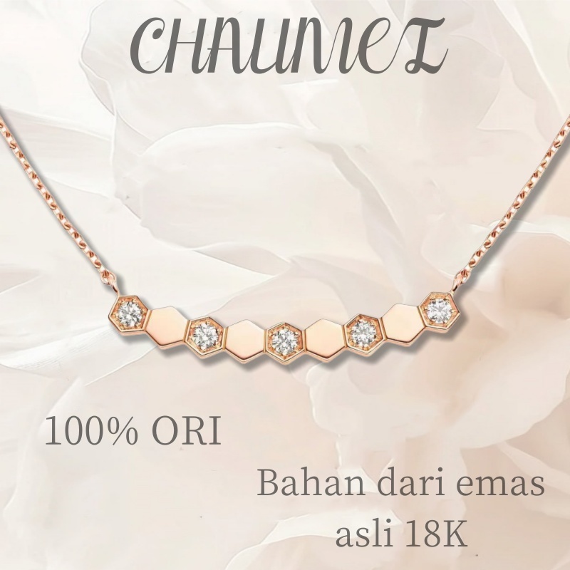 18K emas asli/100%ORI CHÃUMÃTBEE MY LOVE kalung berian /fashionKalung wanita/18K rosegold/emas putih