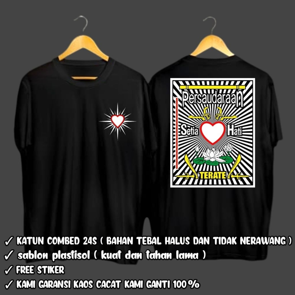 kaos psht terate 1922 katun combed 24s / kaos psht / kaos psht 1922 / kaos psht terate / kaos katun 