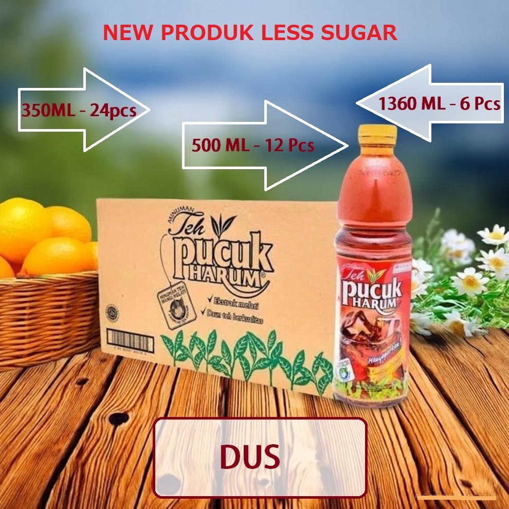 Teh Pucuk Harum 1300ml Karton 500ml 350ml 250ml / Dus teh pucuk harum less sugar