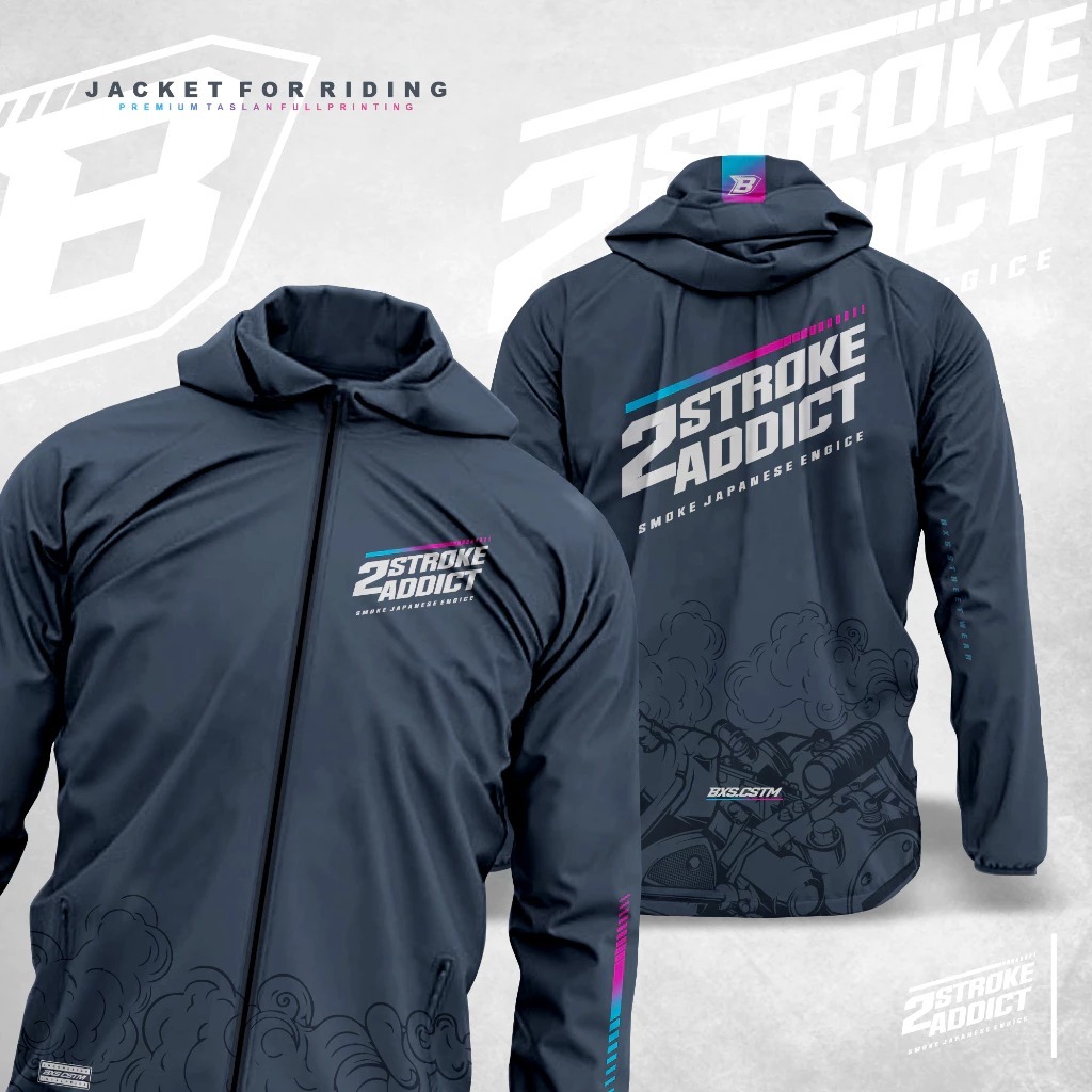 Jaket Motor 2Stroke 2TAK Full Printing