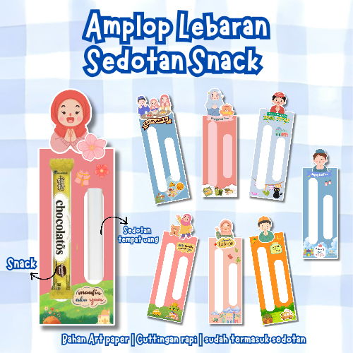 Amplop Lebaran Sedotan Snack | Amplop Lebaran Snack