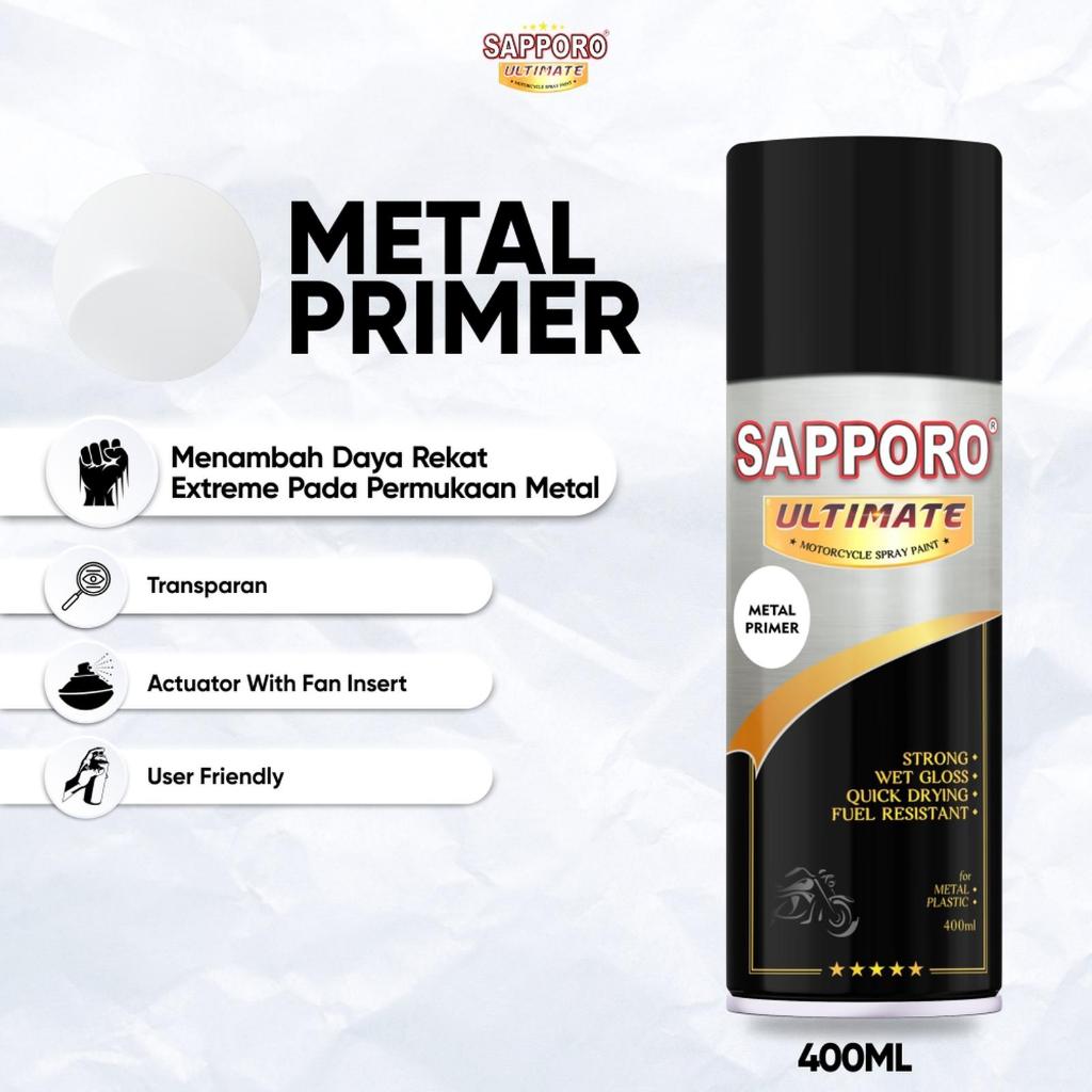 Sapporo Ultimate Metal Primer / Sapporo Ultimate / Cat Semprot / Cat Aerosol Terbaik / Sapporo Spray