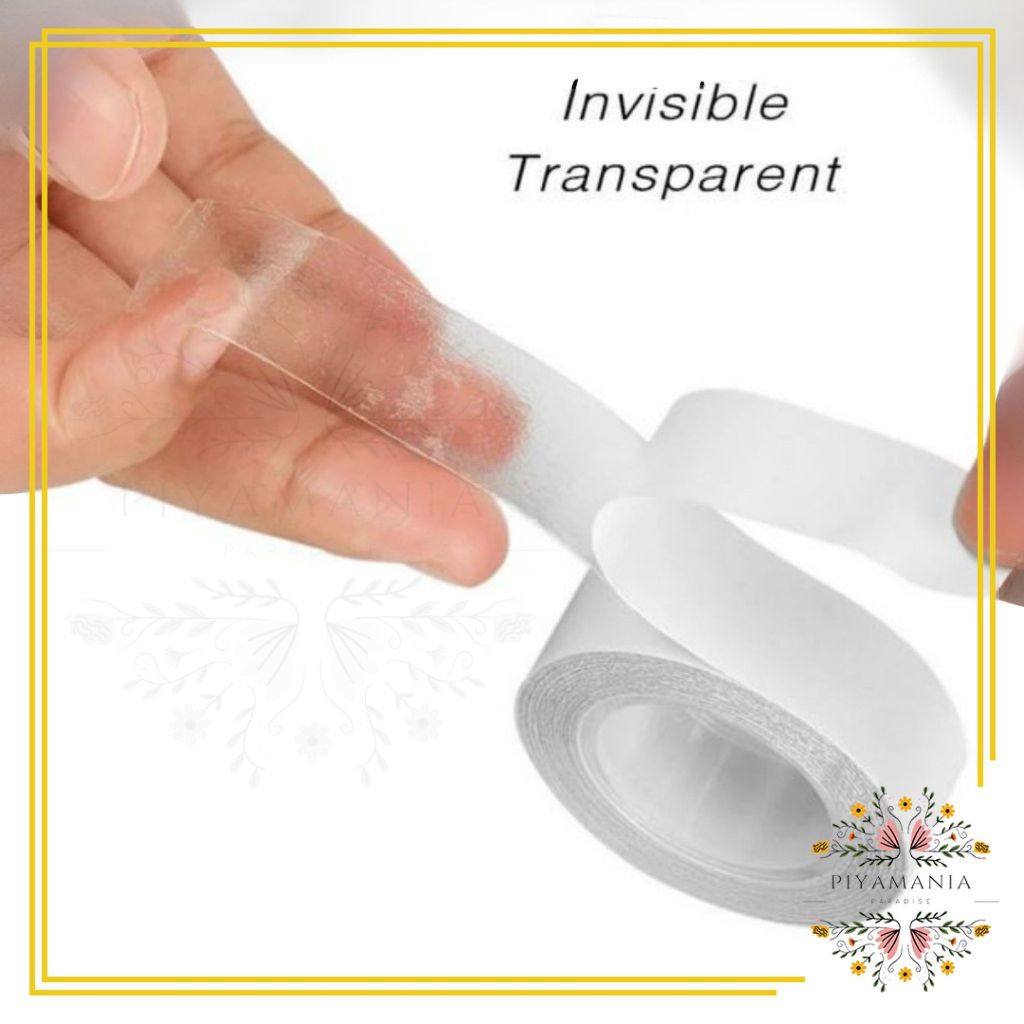 Roll Fashion Clothes Tape - Double Sided Adhesive Safe Body Bra Tape Wig Tape Tempelan dua sisi baju