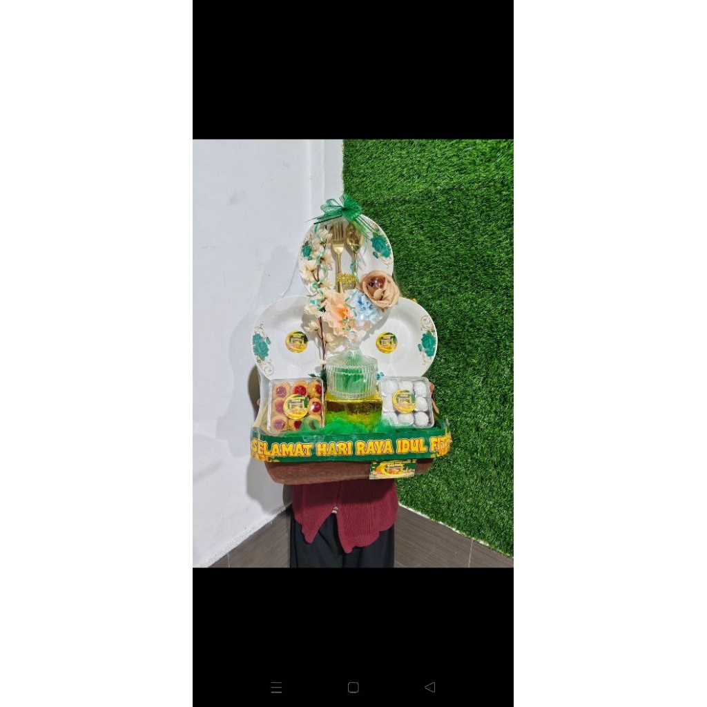 Hampers Hantaran Parsel Idul Fitri Lebaran Palembang Piring Keramik Toples Kristal Kue Kering