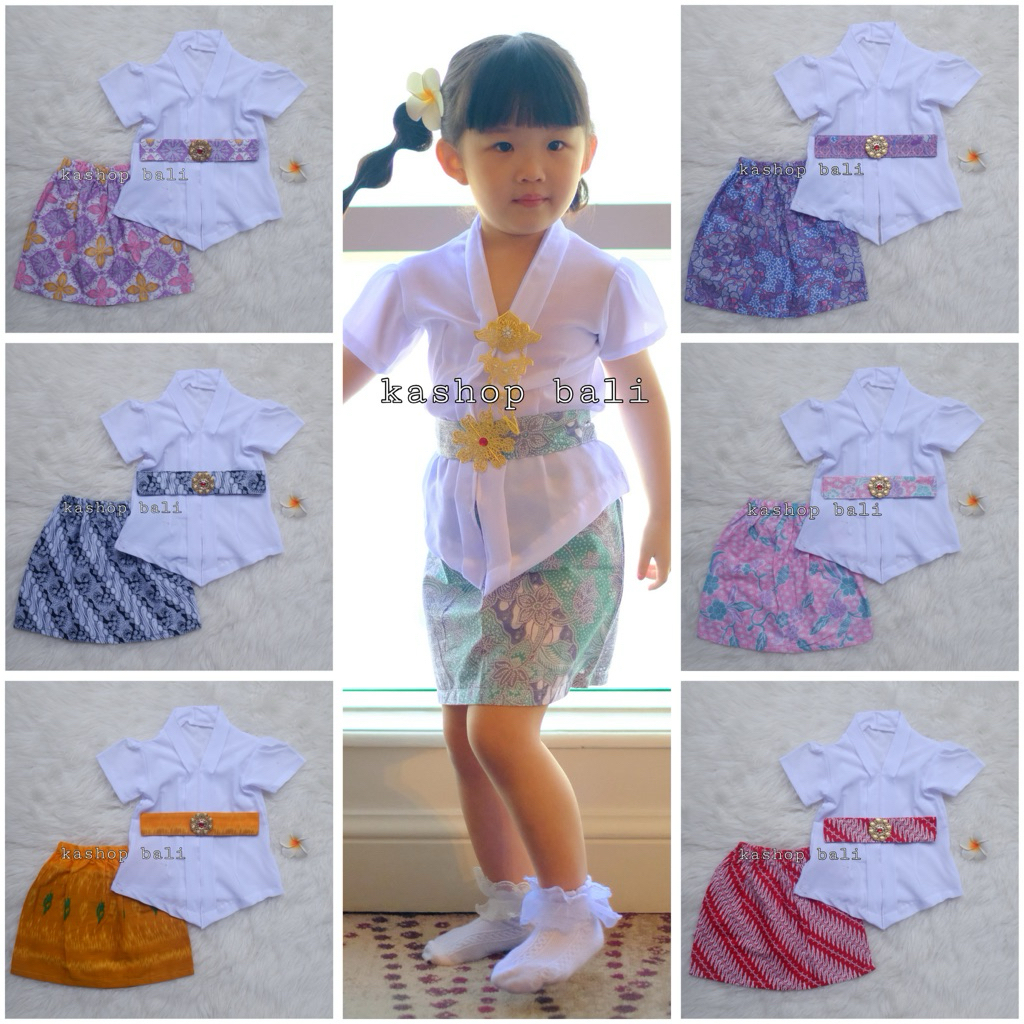 SET KEBAYA ENCIM ANAK + ROK SPAN PENDEK