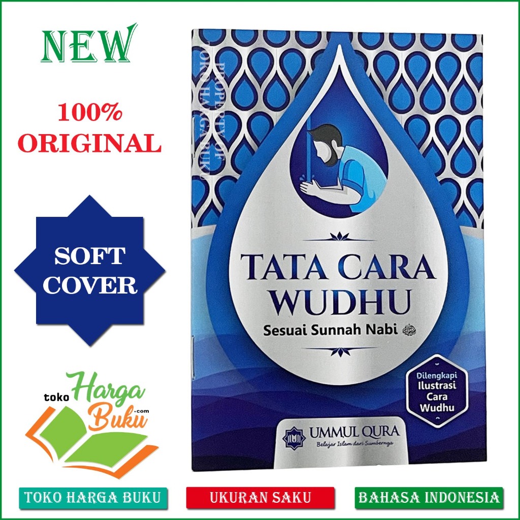 Tata Cara Wudhu Sesuai Sunnah Nabi Bergambar Ukuran Saku Belajar Wudlu Bersuci Thaharah - Ummul Qura