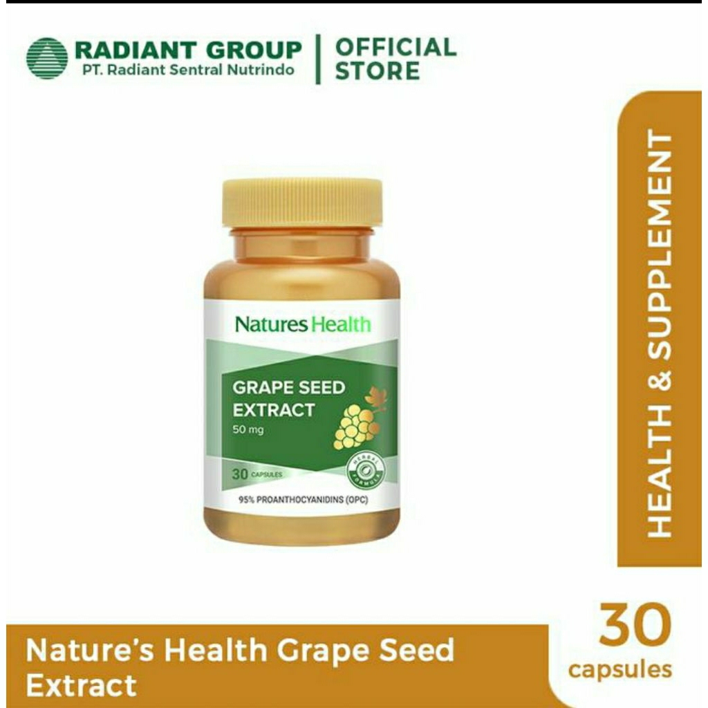 Nature's Health Standardized Grape Seed Extract 30 Kapsul