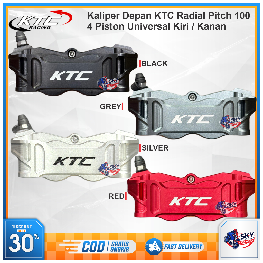 Kaliper Depan KTC Racing Radial Universal Pitch 100 Kiri / Kanan Original