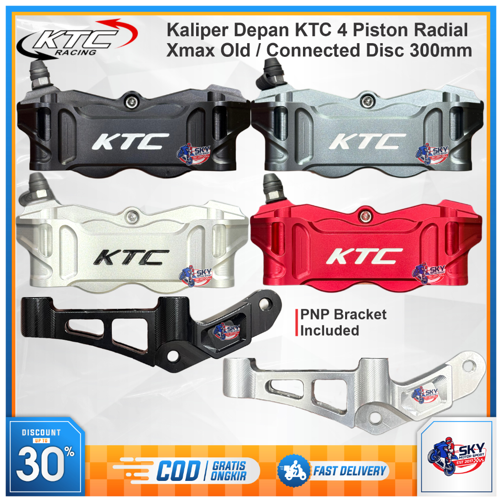 Kaliper KTC Xmax Old / Connected Depan Radial P100mm Disc 300mm 4 Piston