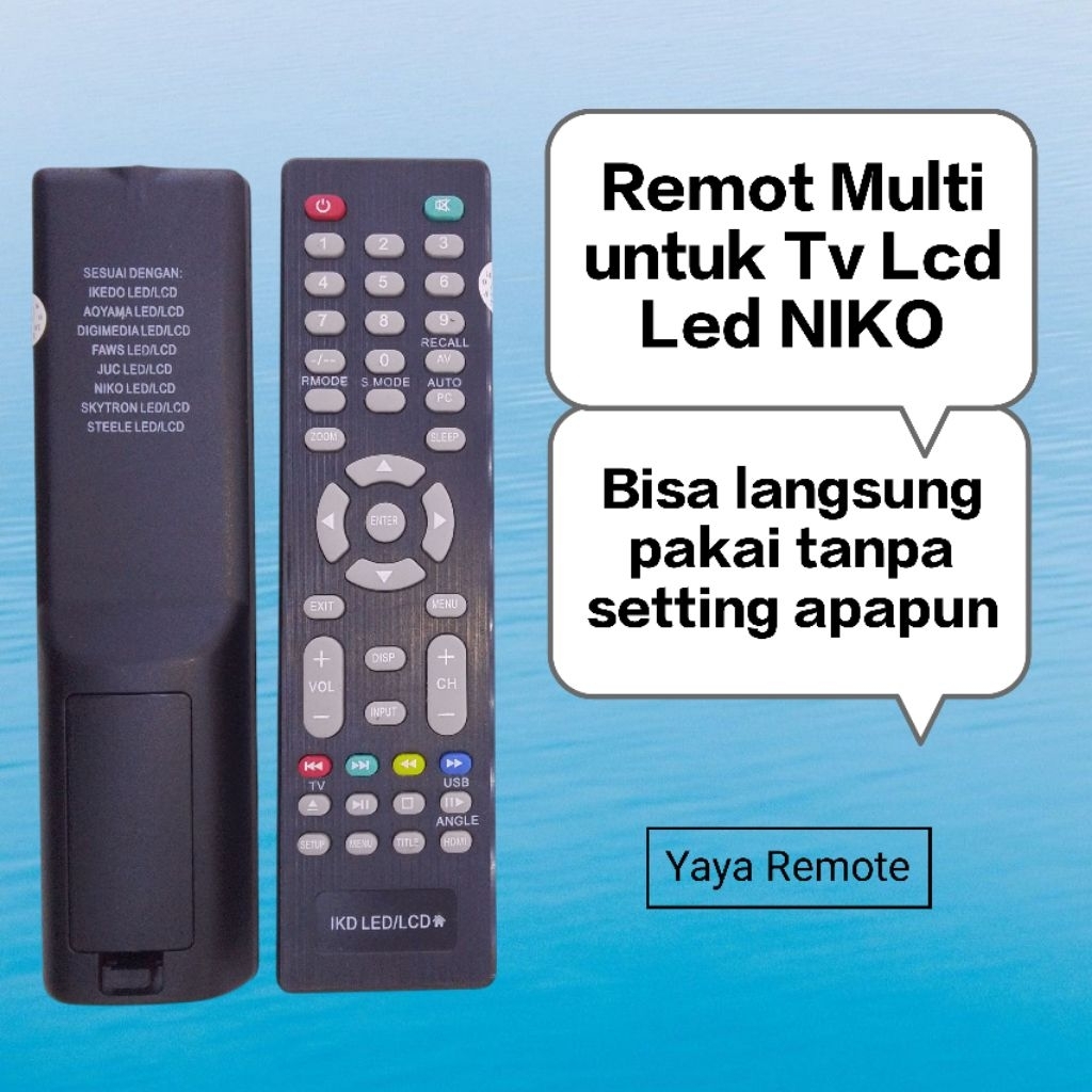 Remot remote Multi untuk Tv Lcd led NIKO