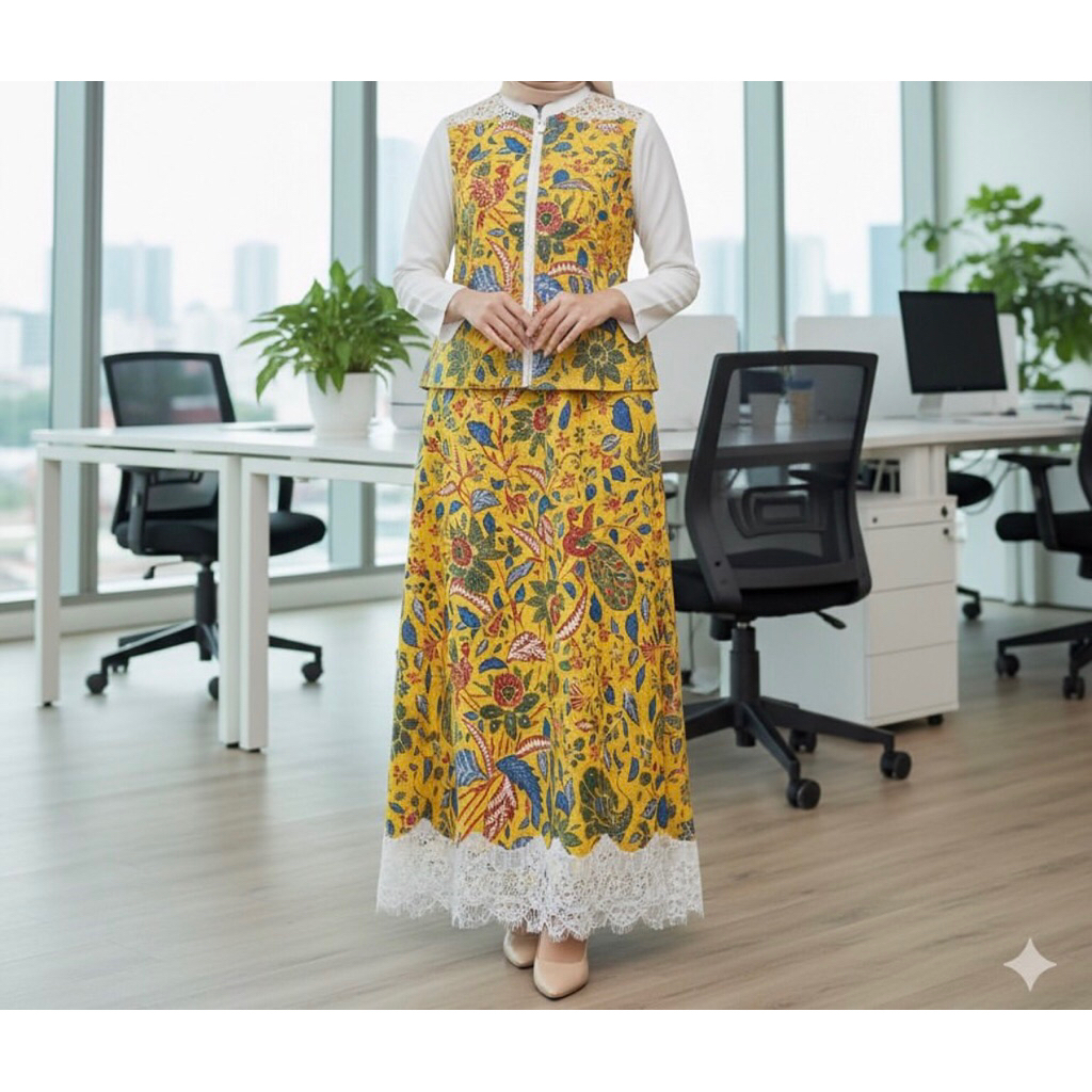 Setelan batik wanita modern