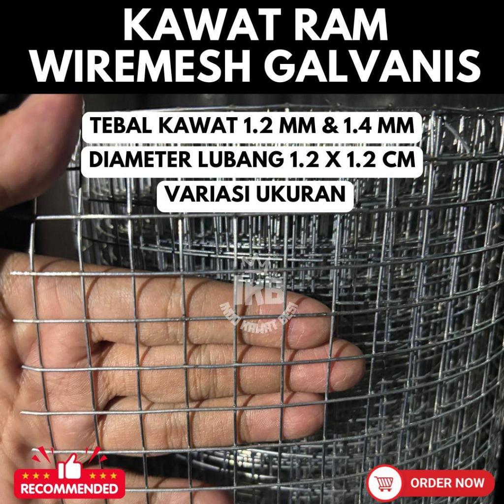 Kawat Ram Mesh Galvanis Lubangan 1.2x1.2 cm | Tebal Kawat 1.2 mm - 1.4 mm | Best Quality