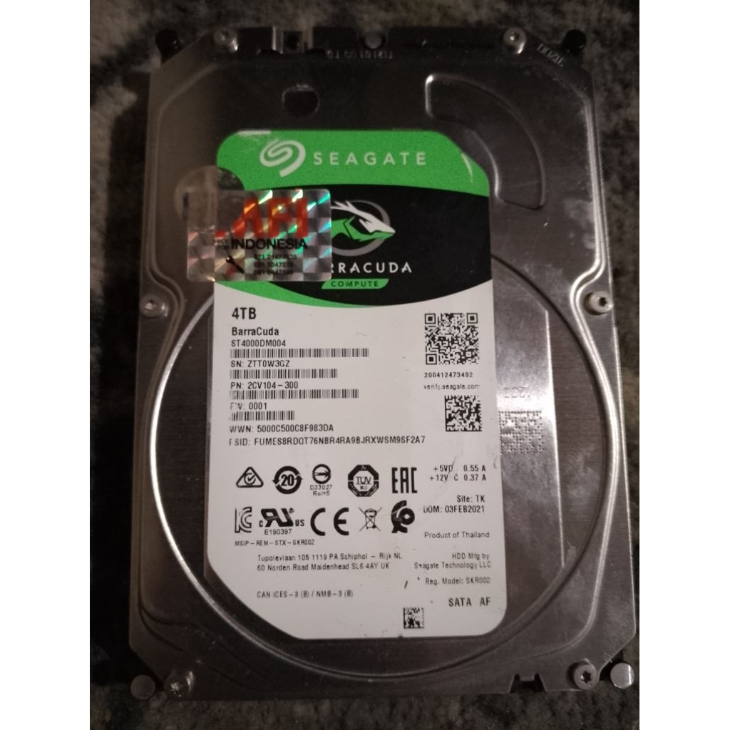 Hardisk Seagate Barracuda 4TB Second