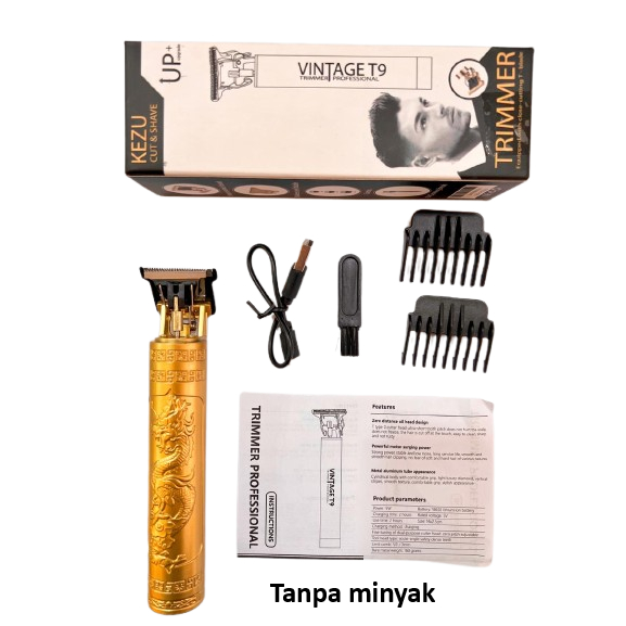 ALAT CUKUR KUMIS JENGGOT / HAIRCLIPPER VINTAGE T9 CUKURAN KUMIS PENCUKUR RAMBUT KUMIS PORTABLE