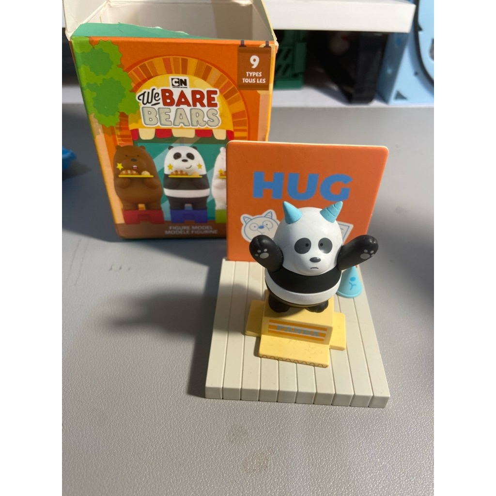 blind box murah we bare bears panda standing high original miniso