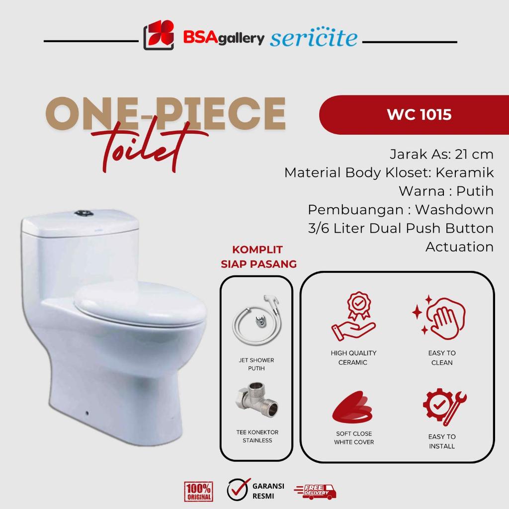 Sericite PAKET KLOSET & JET SHOWER MONOBLOK KOMPLIT WC 1015 SERICITE KOMPLIT TEE / KLOSET ONE PIECE 