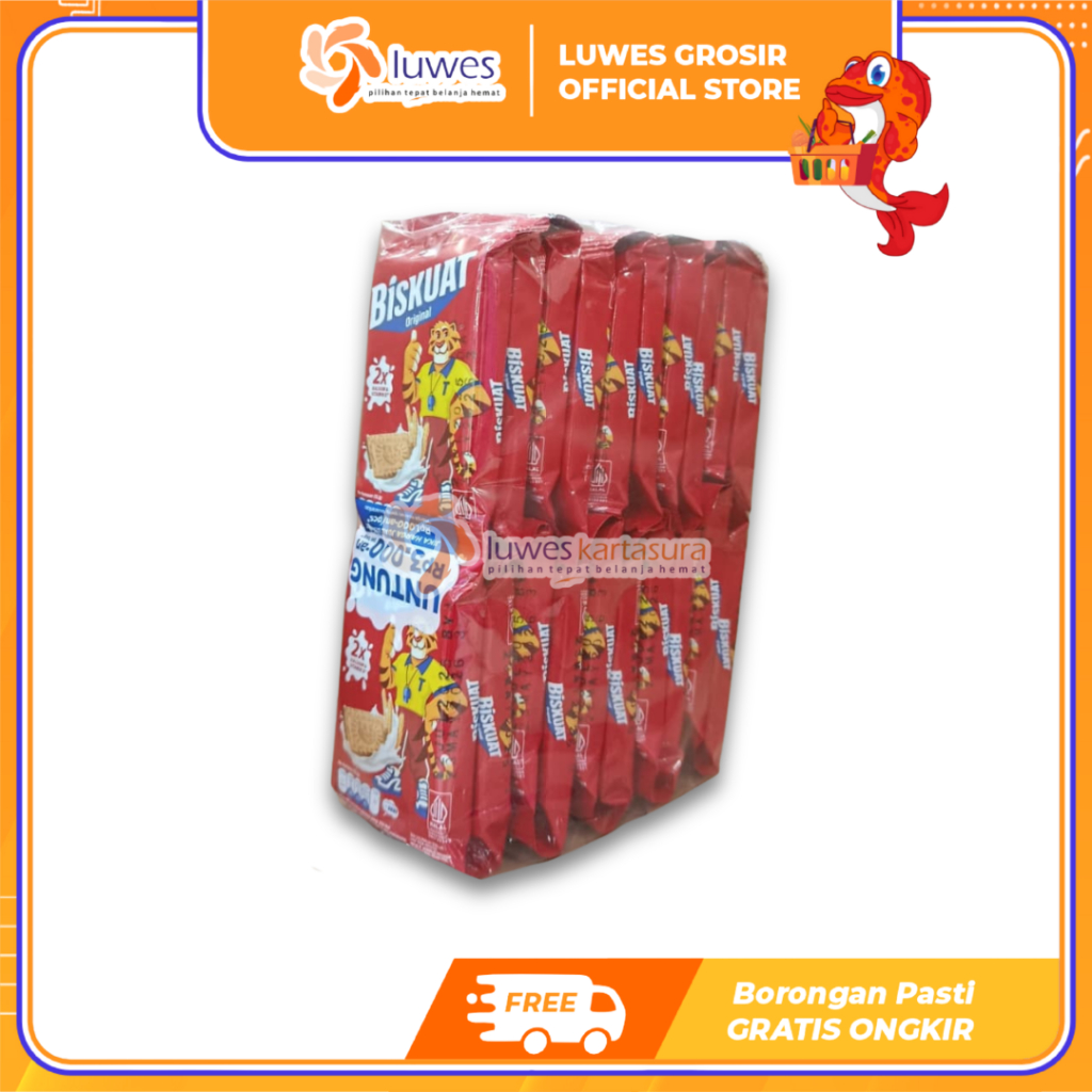 [GROSIR] Biskuat Original Pack Isi 20pcs Biskuit Snack Cemilan Renyah Murah