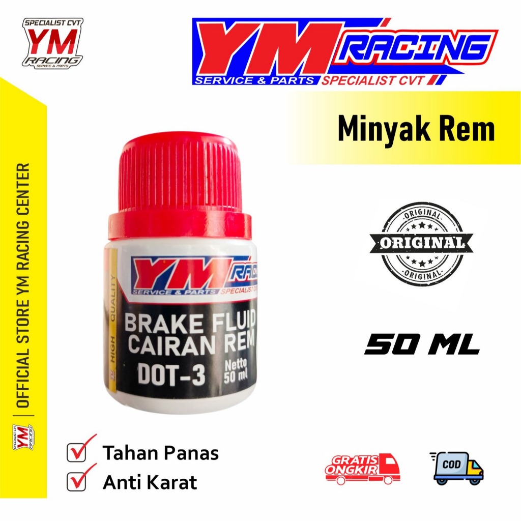 OLI REM YM RACING BRAKE FLUID ( CAIRAN REM ) MERAH YM RACING