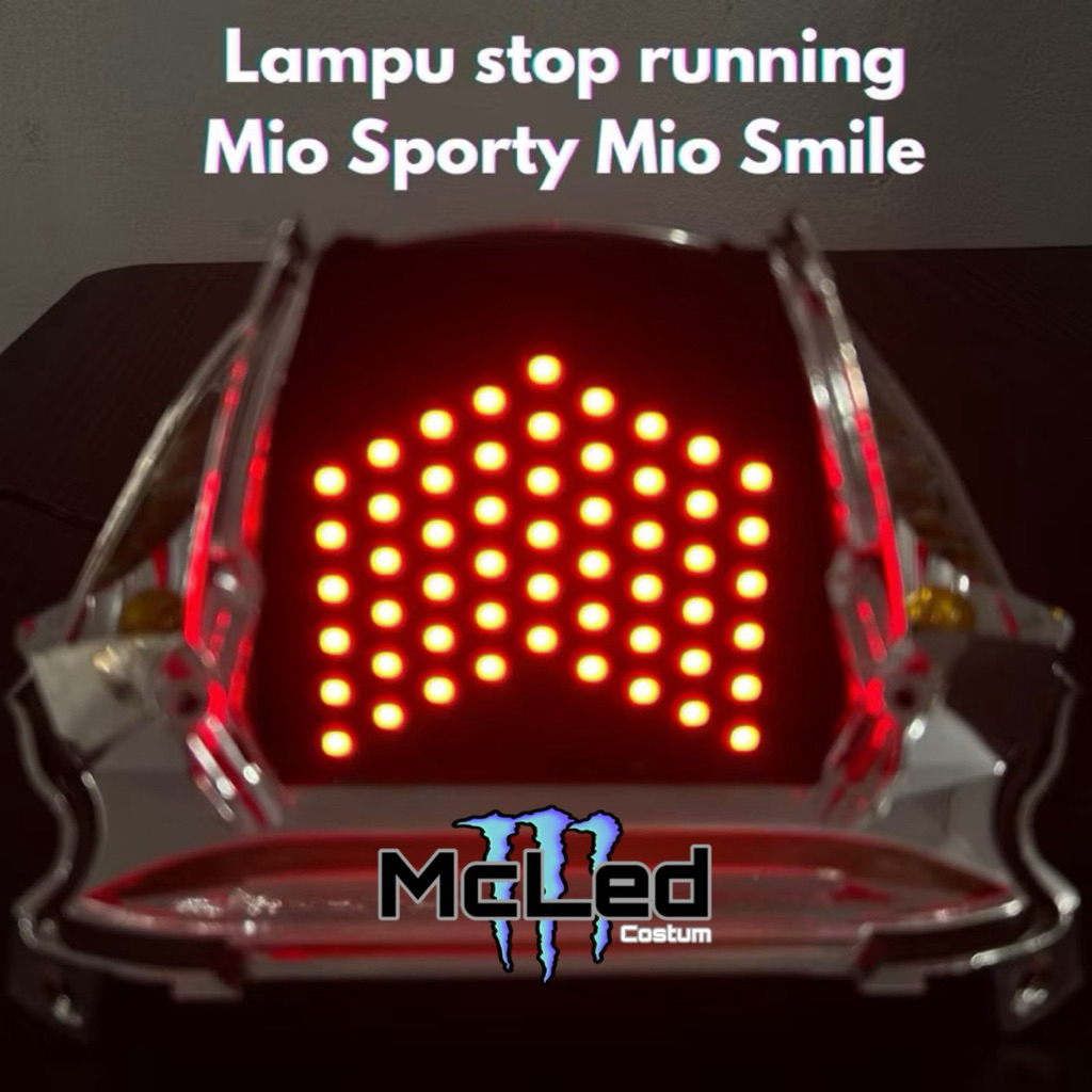 LAMPU STOP RUNNING MIO SPORTY/SMILE STOP LAMPU REM RUNNING 8 MODE OTOMATIS