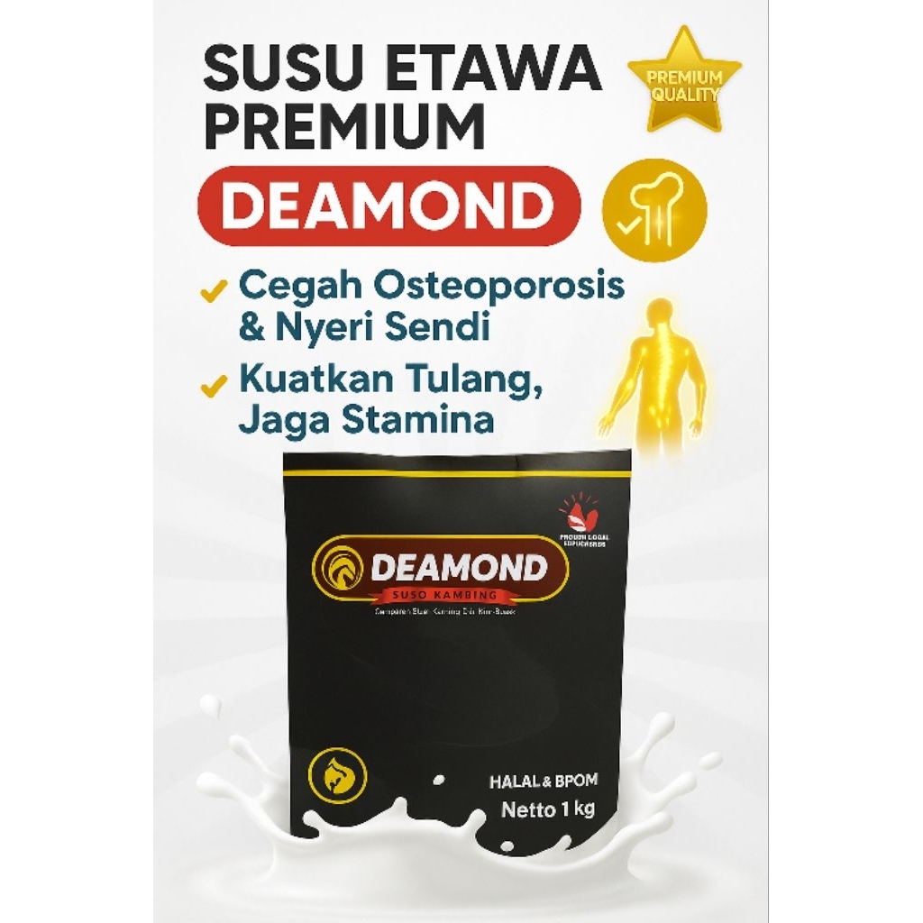 Susu Kambing Etawa Bubuk Premium 1Kg grade platinum / 1000 Gram susu etawa 1 Kg