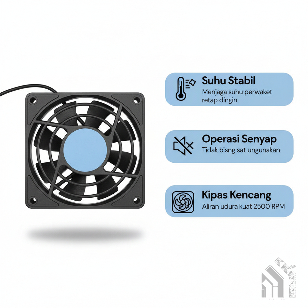 Pendingin TV Box USB Fan Mini Kipas Radiator STB Anti Overheat Set Top Box Cooler 2500 RPM Senyap Tu