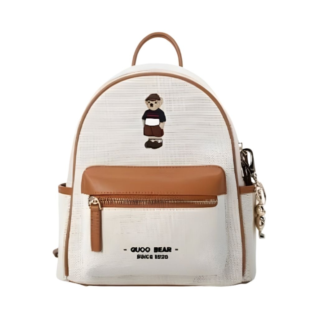 Tas Ttwn Guoo Bear Bangkok Original Gu8005 Putih White Ransel Rancel Backpack Punggung Sekolah Bag W