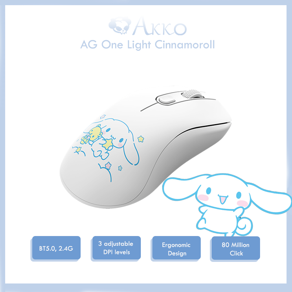 Akko AG One Light Cinnamoroll - Limited Edition Gaming Mouse 2.4 + Bluetooh