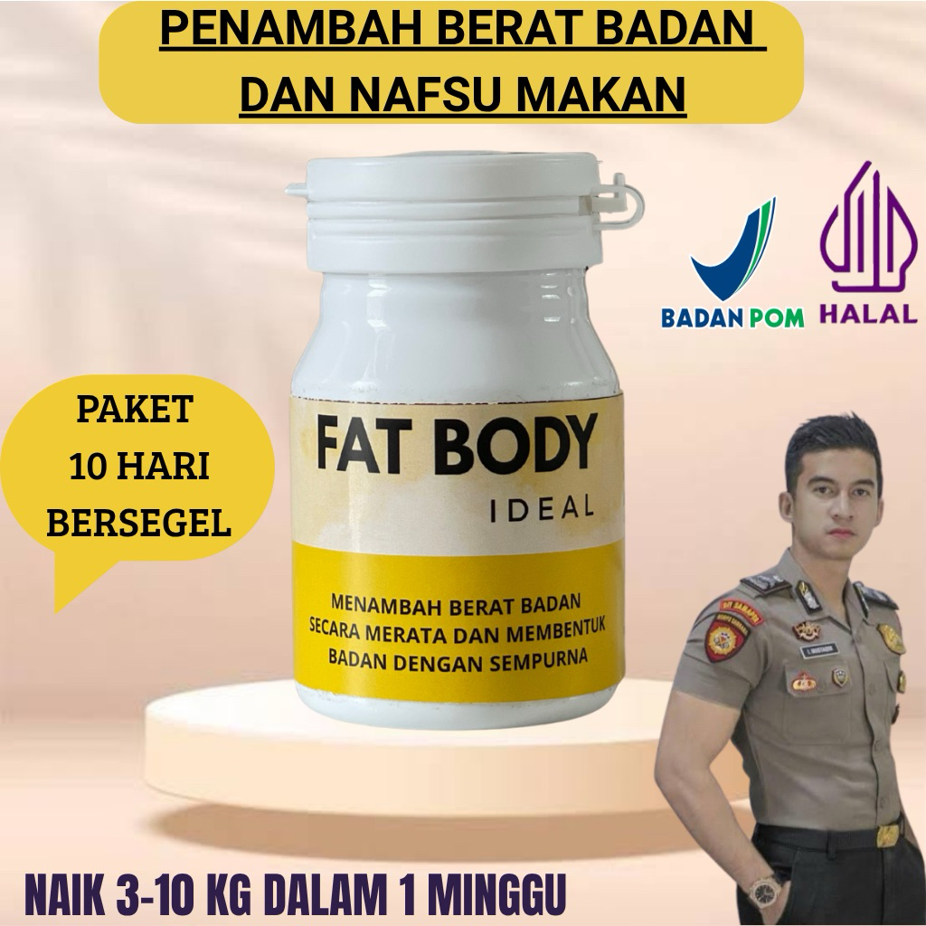 TERLARIS FAT BODY IDEAL Suplemen Penggemuk Badan BPOM/ Penambah Berat Badan/ Penambah Nafsu Makan He