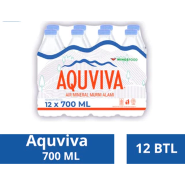 Promo Air Mineral Aquviva 700ml 1 Karton (Isi 12) Nano Purifikasi