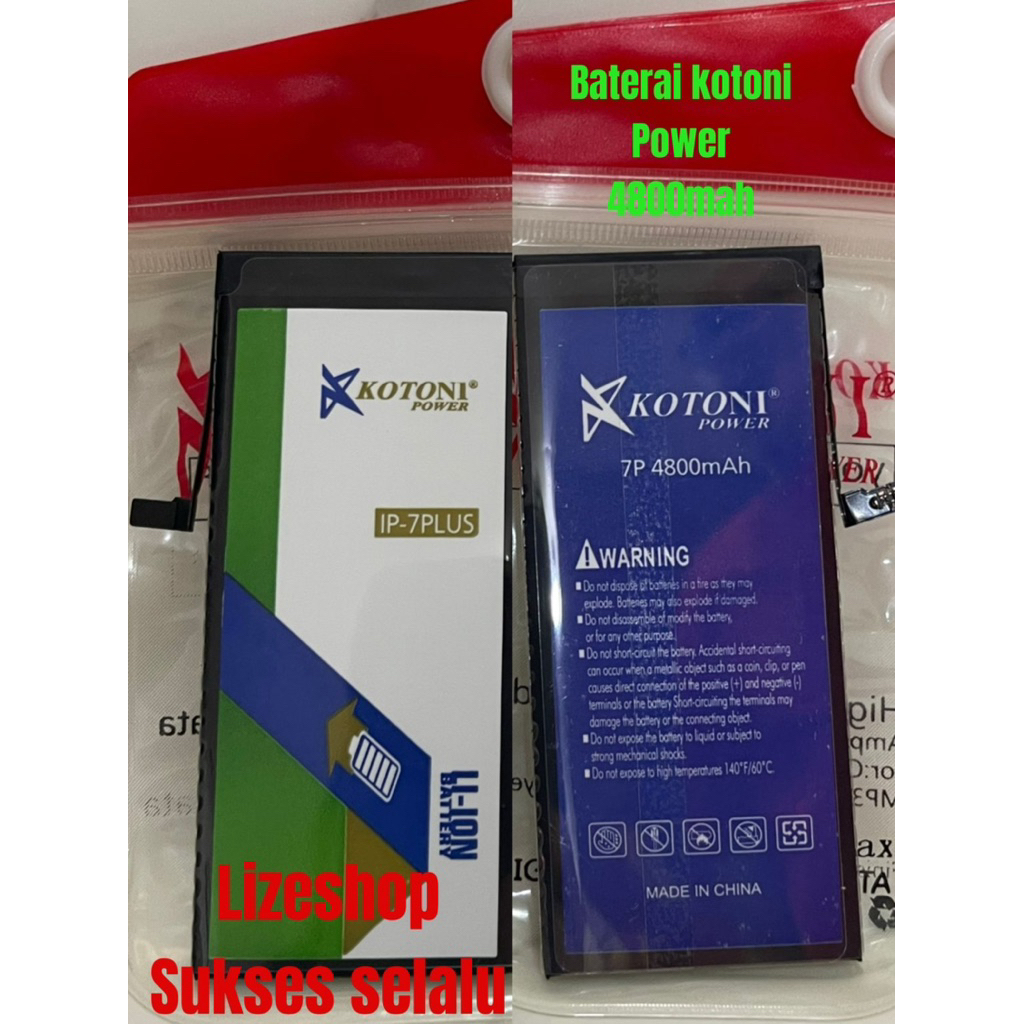 LZ 889 Baterai double power kotoni iphone ip 7 plus ip 7+ batre batrai