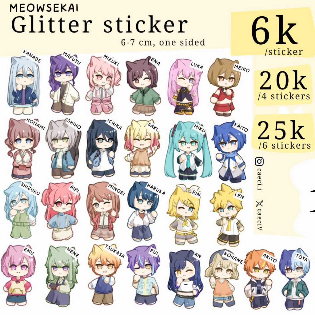 [PROJECT SEKAI FANMERCH] Project Sekai fanmerch sticker, stiker anime