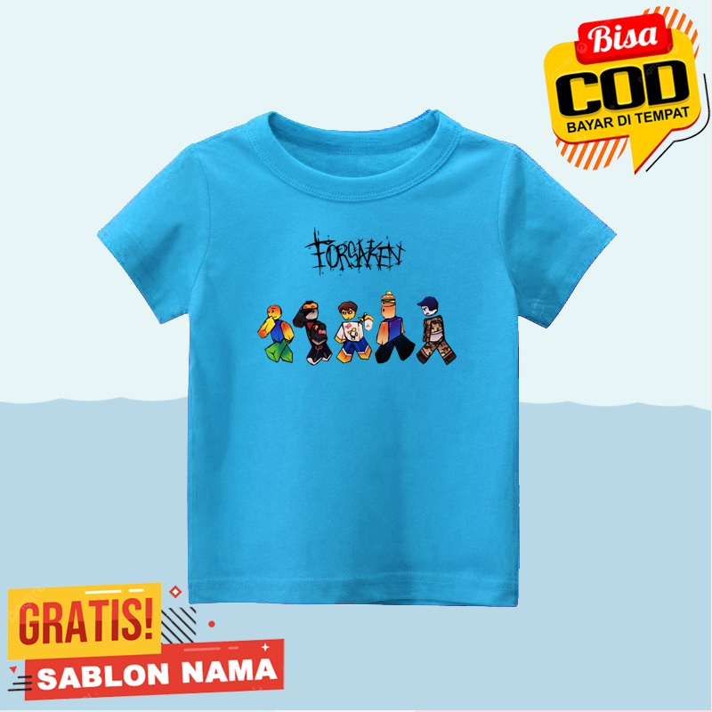 Kaos anak forsaken roblox /baju anak laki laki/perempuan forsaken roblox - Gratis cetak nama