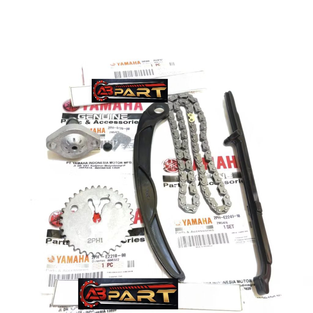 RANTAI KETENG + GIGI SENTRIK + TONJOKAN KETENG + KARET TENSIONER MIO M3 MIO GT 125 FINO 125 X-RIDE 1