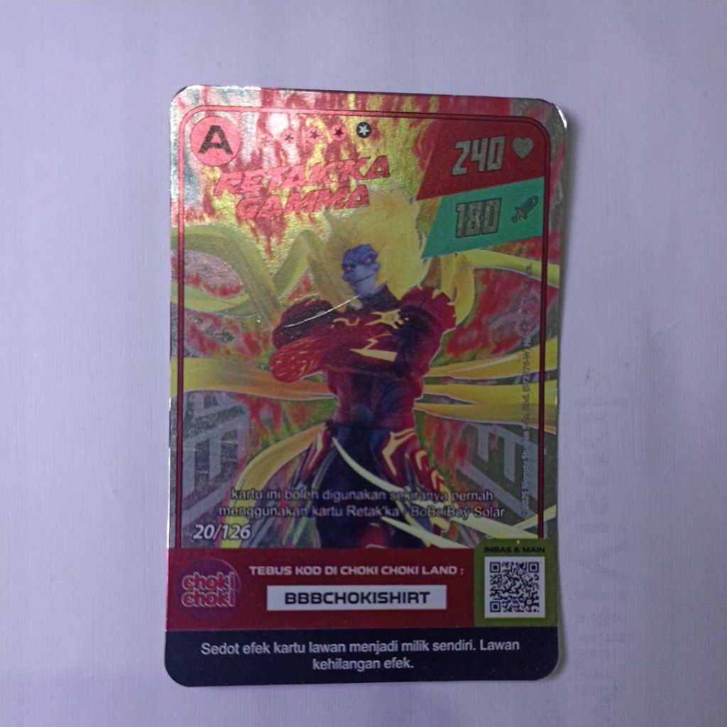 Kartu Choki-choki BOBOIBOY