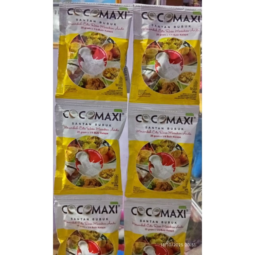 Cocomaxi Santan bubuk 1renceng isi 10
