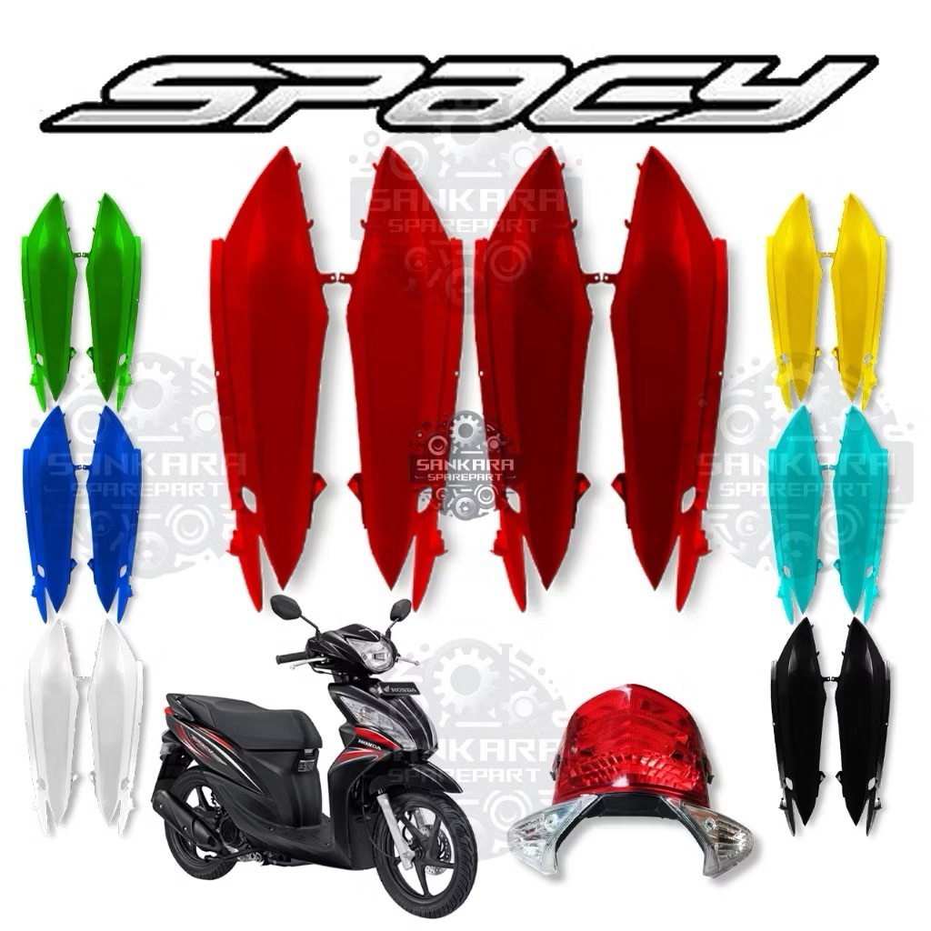 Body Samping Kanan Kiri Spacy Karbu Dan Bodi Spacy FI Semua Warna Hitam Hijau Merah Biru Kuning Puti