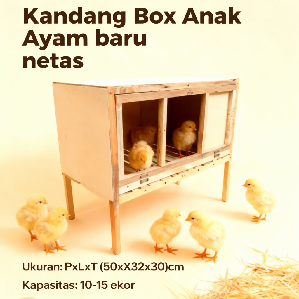 Kandang Ayam Box Mini Anak Ayam Baru Netas bongkar- pasang