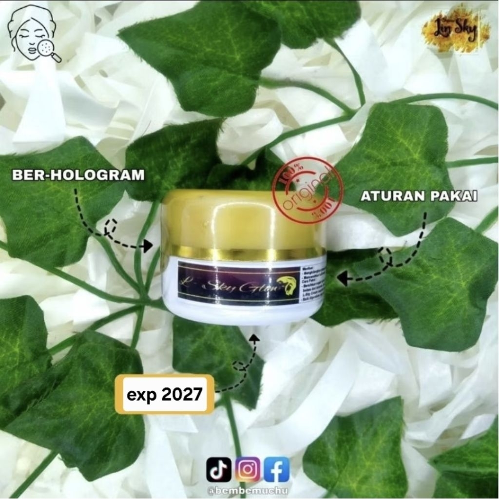 CREAM LINSKY / LSKY GLOW ORI / LOGO - L / KEMASAN BARU exp. 2027