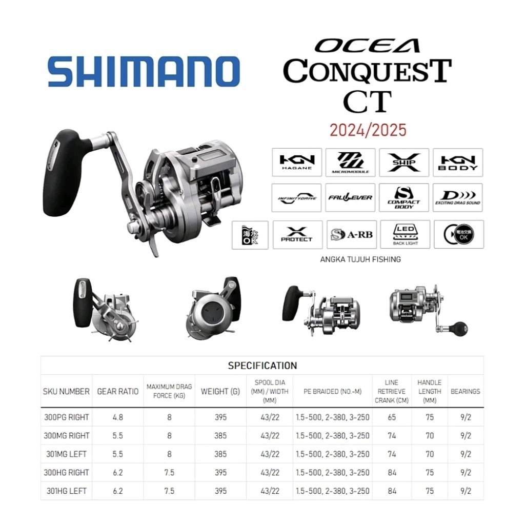 SHIMANO OCEAN CONQUEST CT 301HG 2024 - 2025