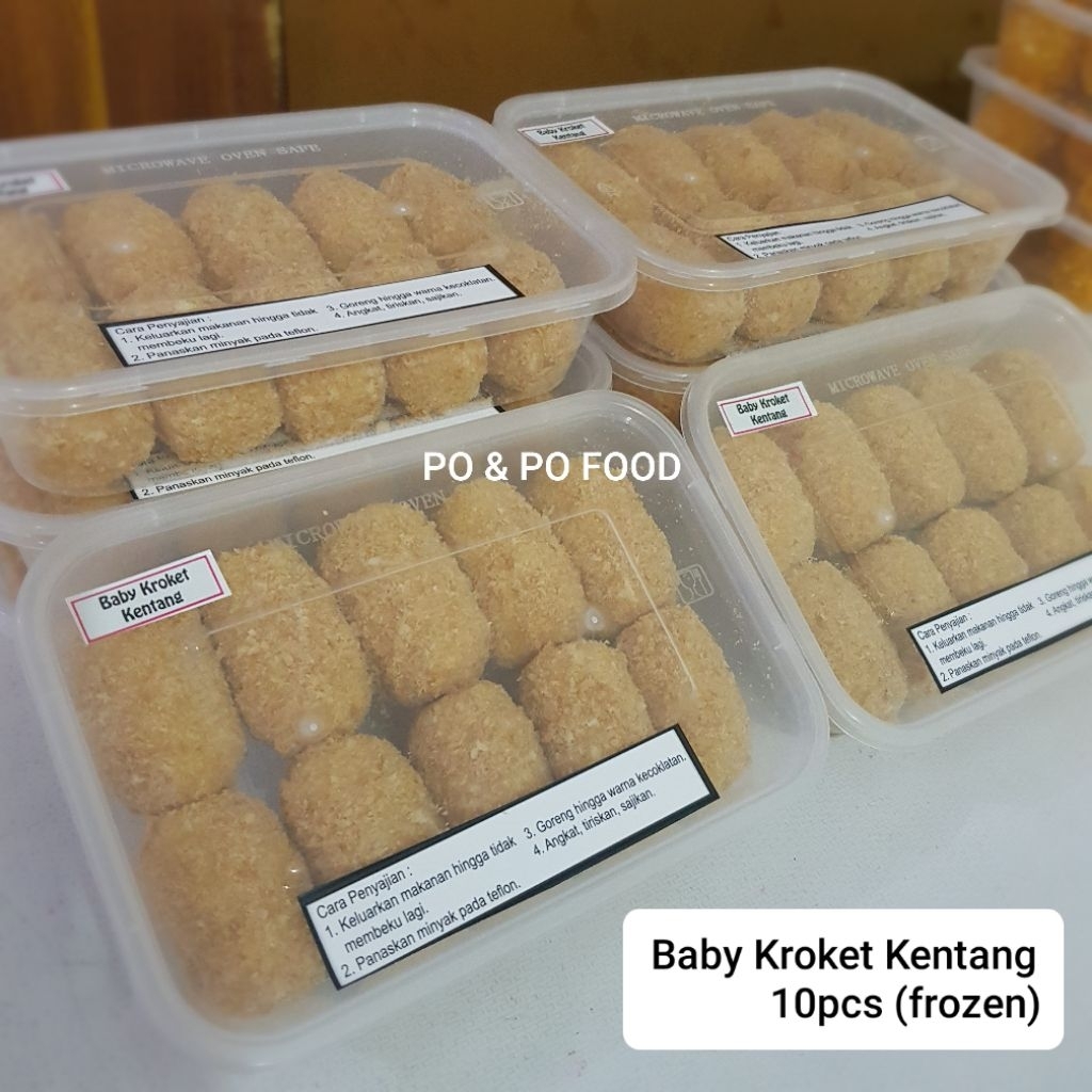 Baby Kroket Kentang 10pcs frozen super lembut / Kroket Kentang Mini | isi daging ayam wortel cocok u
