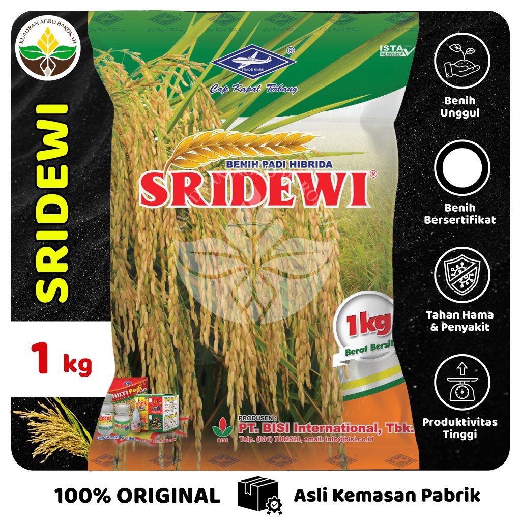 Benih Padi SRIDEWI 1 kg - Cap Kapal Terbang