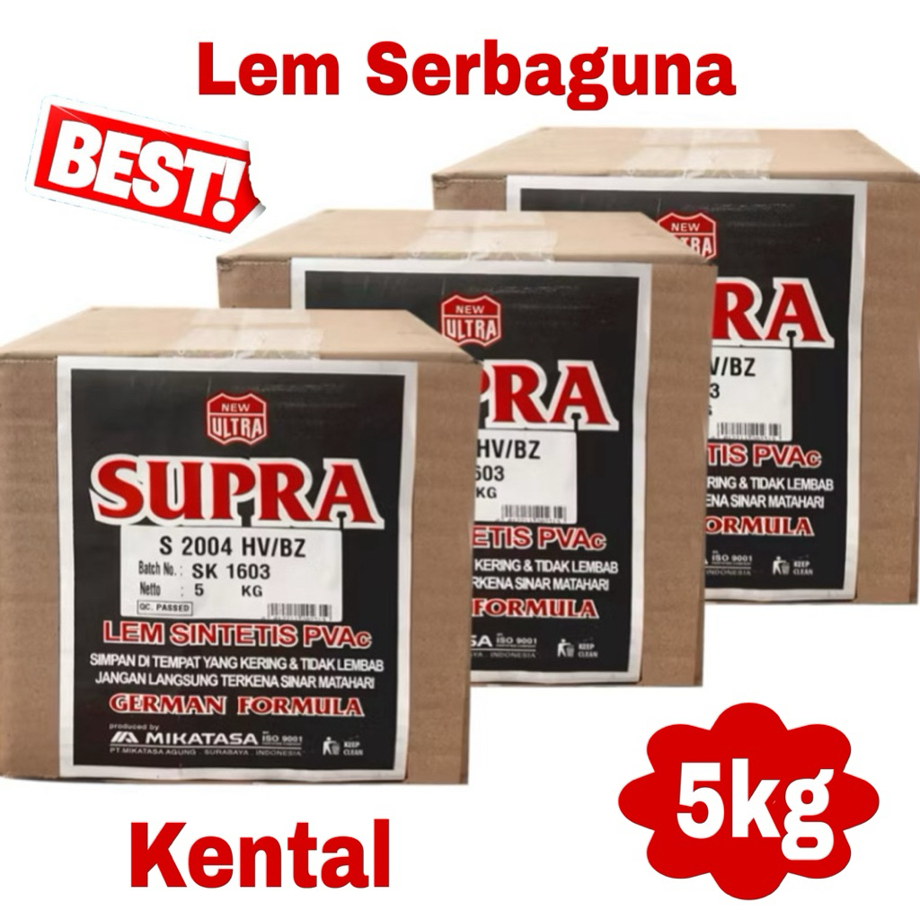 Lem Supra | Lem Q Bond PVaC Serbaguna 5kg