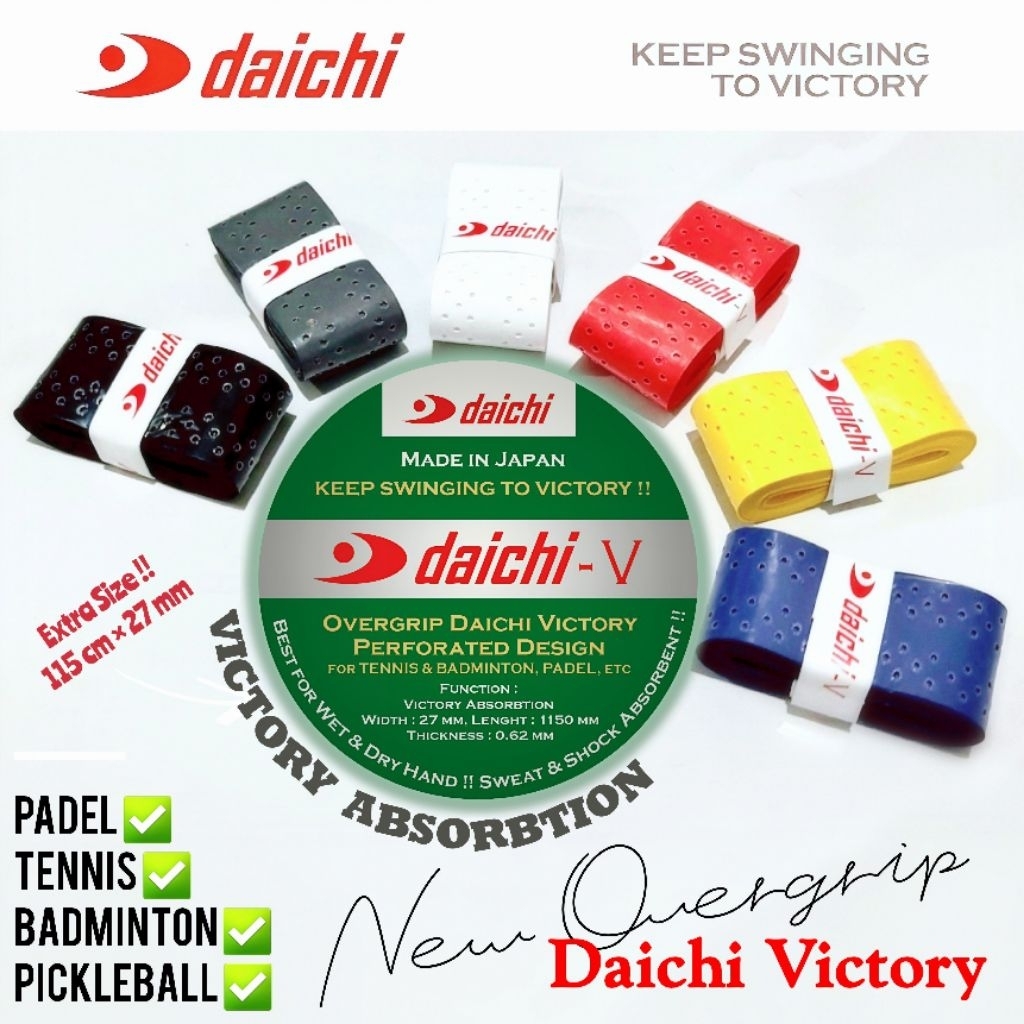 Grip / Overgrip Daichi Victory - Perforated Design - Sweat & Shock Absorbent - Victory Absorbtion