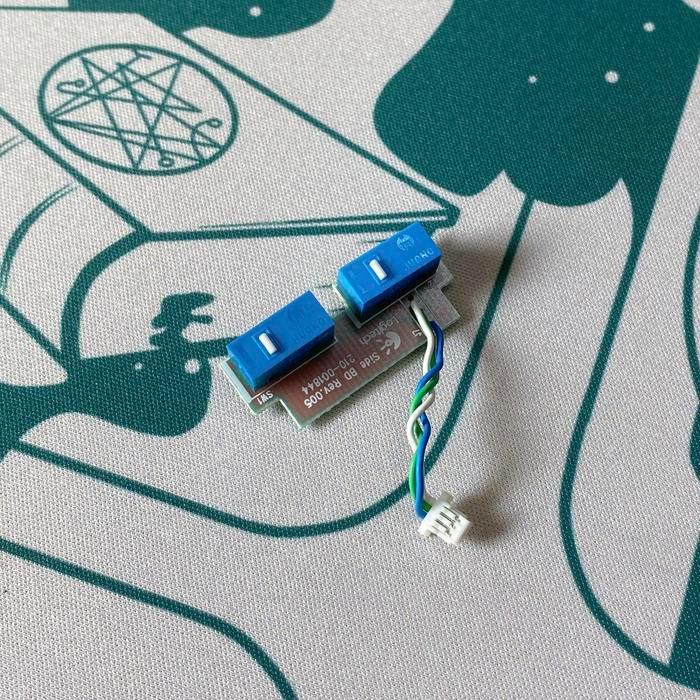 Logitech G304 / G305 PCB Button Mod Huano Blue Shell White Dot - Side Button